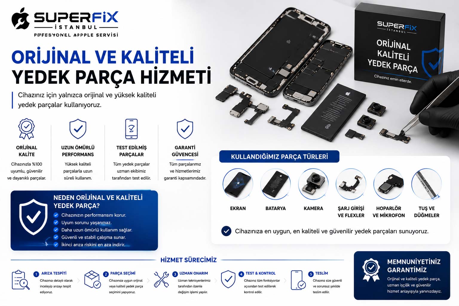 Orijinal ve Kaliteli Yedek Parça Hizmeti